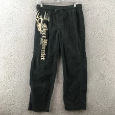 Gander Mountain Jogger Pants Mens M (actual 32x28.5) Black Cotton Drawstring