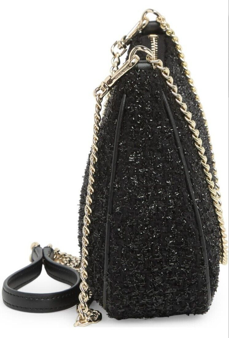 kate spade- Tinsel Tweed Textile Convertible Crossbody- Black Tinsel- NWT- $359