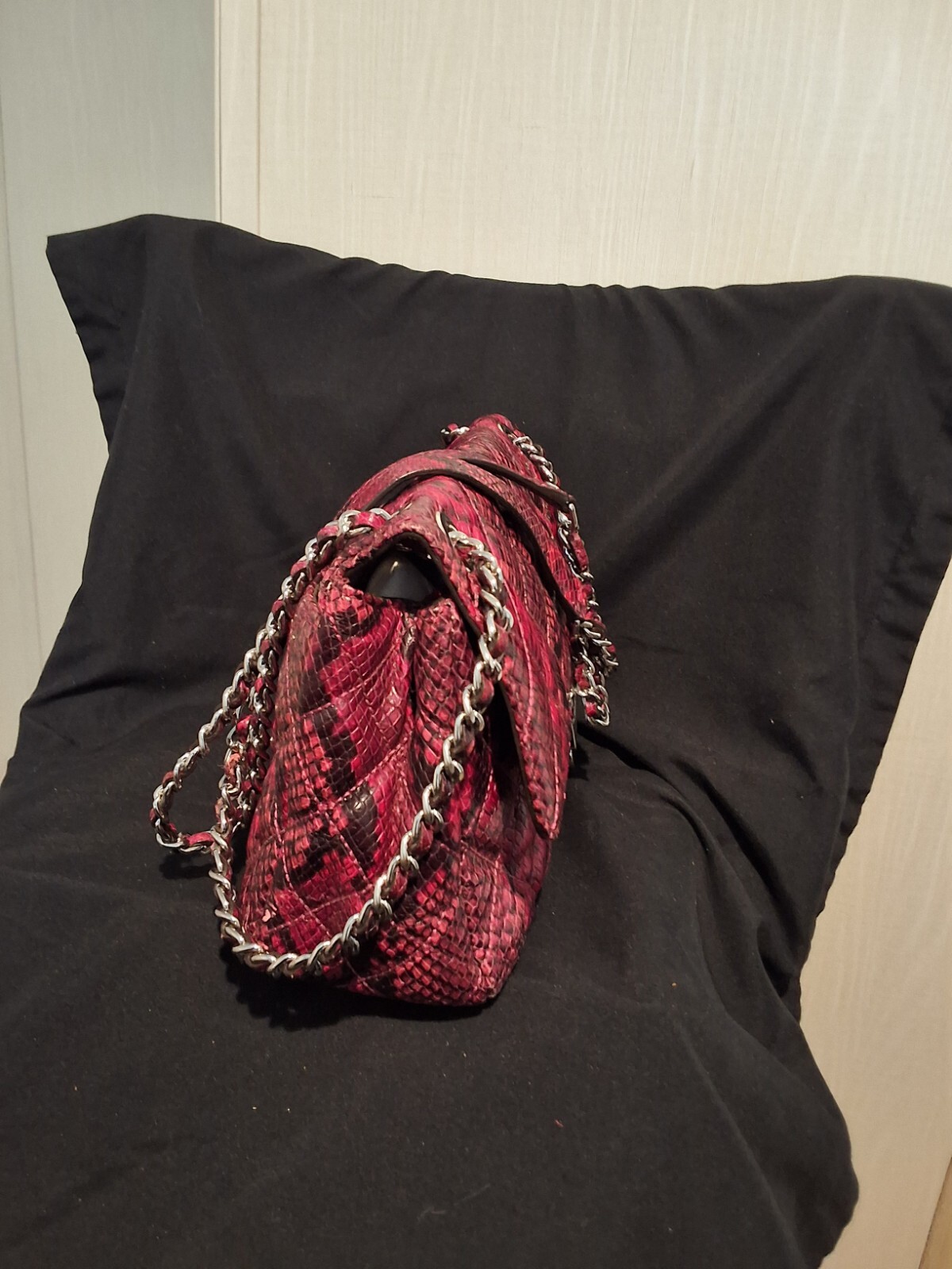 Michael Kors Burgundy Python Embossed Shoulder Bag - image 3