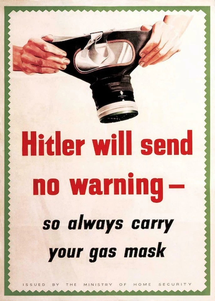 Letrero de metal de pared retro vintage placa de hojalata pub cobertizo bar hombre cueva Segunda Guerra Mundial usar máscara antigás