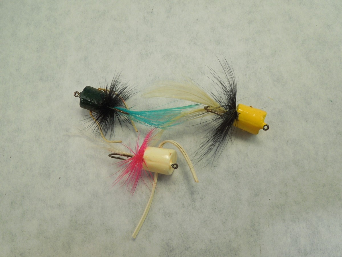 Vintage leurres de pêche à la mouche foulons moulin à mouches