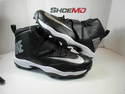 MEN NIKE FLYWIRE ZOOM CODE ELITE BLK/Silver FOOTBALL CLEATS 603350-002 SZ 17 US