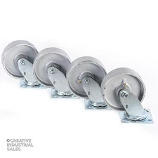 6" x 2" Swivel Casters Steel Wheel 1200lb ea Heavy Duty Tool Box(4)