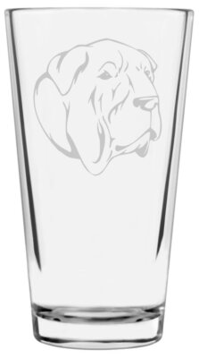 Bully Kutta (Pakistani Mastiff) Dog Themed Etched All Purpose 16oz Pint Glass