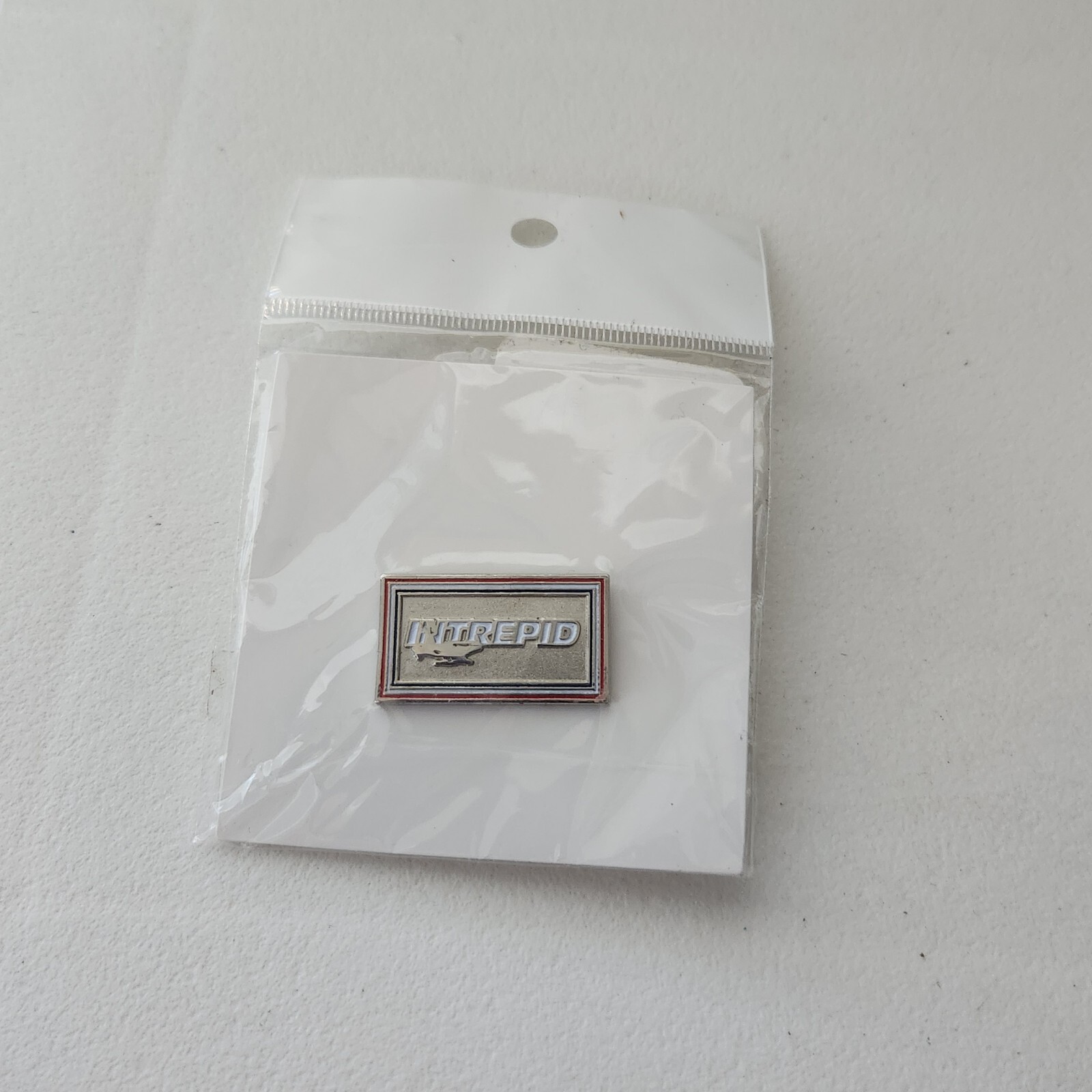 USS Intrepid Silver Tone Souvenir Lapel Hat Pin