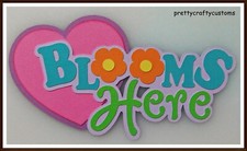 Love Blooms Here Premade Paper Piecing Title Embellishment for Cards Pages PCC