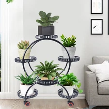 6 Tier Metal Plant Stand Outdoor Indoor Flower Pot Rack Display Shelf Garden