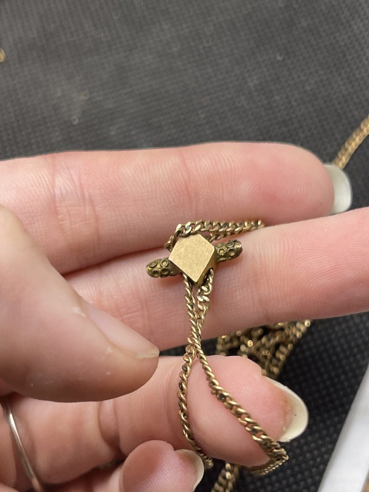 Antique Victorian gold filled opal ruby pocket wa… - image 5