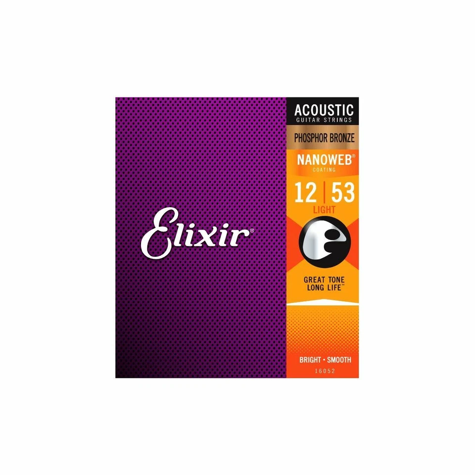ELIXIR Acoustique Phosphore Bronze 16052 .012/.053 Jeu De Cordes - Photo 1/1