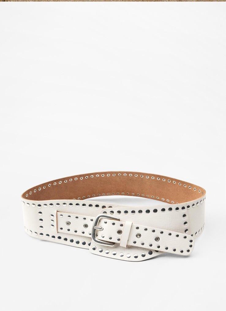 【 ZARA 】 studded sash belt LIMITED EDITION STUDDED LEATHER SASH BELT - Black | ZARA