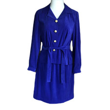 Leslie Fay Classy Secretary Vintage Blazer Top Skirt 2 Piece Set Sz 10P