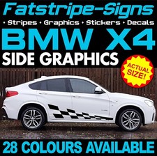 adatto a BMW X4 STRISCE GRAFICHE ADESIVI DECALCOMANIE M SPORT xLINE xDRIVE 20d 30d 35d