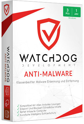 Watchdog Anti-Malware 3 PC Geräte Laptop 1  Jahr Year Vollversion Windows @GWC