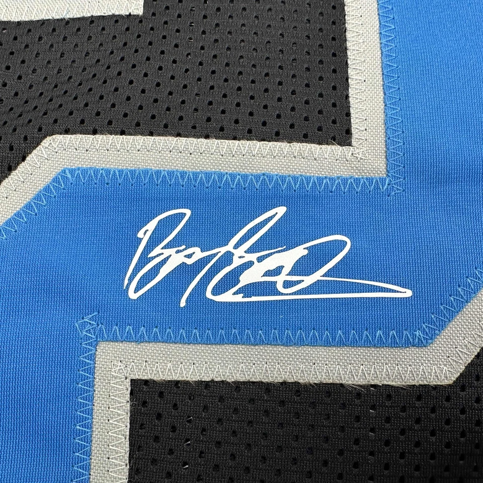 Camiseta de fútbol negra autografiada por facsímil de Barry Sanders Detroit talla XL para hombre Foto 2 de 4