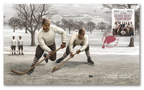 COLORED HOCKEY = HALIFAX EUREKAS = BLACK HISTORY Official FDC Canada 2020