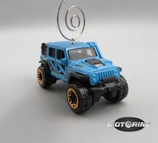 2017 '17 Jeep Wrangler Blue Truck Car Rare Christmas Tree Ornament Diecast