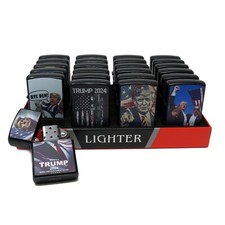 LOT of 24  Trump 2024 Design Oil Lighter Flip Top Refillable Set