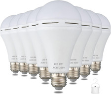 Bombillos LED Recargables Para Apagones Uso Diaro Respaldo Juego De 4 Calidad US