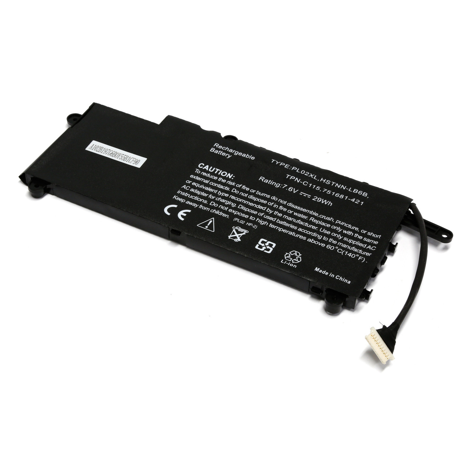Batterie PL02XL HSTNN-LB6B pour HP Pavilion 11-N X360 7.6V