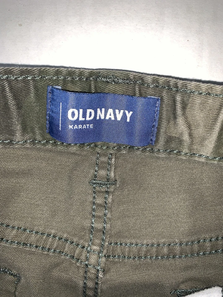 Jeans de karate camuflados azul marino antiguos usados para niñas (talla 14R) Foto 3 de 4