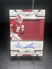 2022 Panini National Treasures Collegiate John Metchie III Patch Auto /99 SS-JME