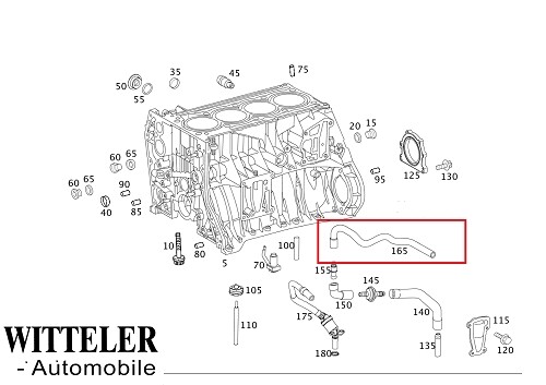 Schlauch Mercedes-Benz Kurbelgehäuseentlüftung für OM271 