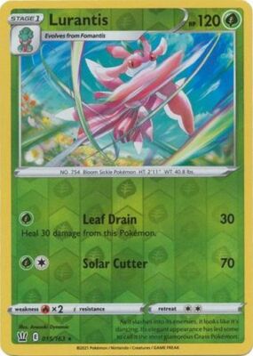 Pokemon Battle Styles Lurantis Rare Reverse Holo 015/163