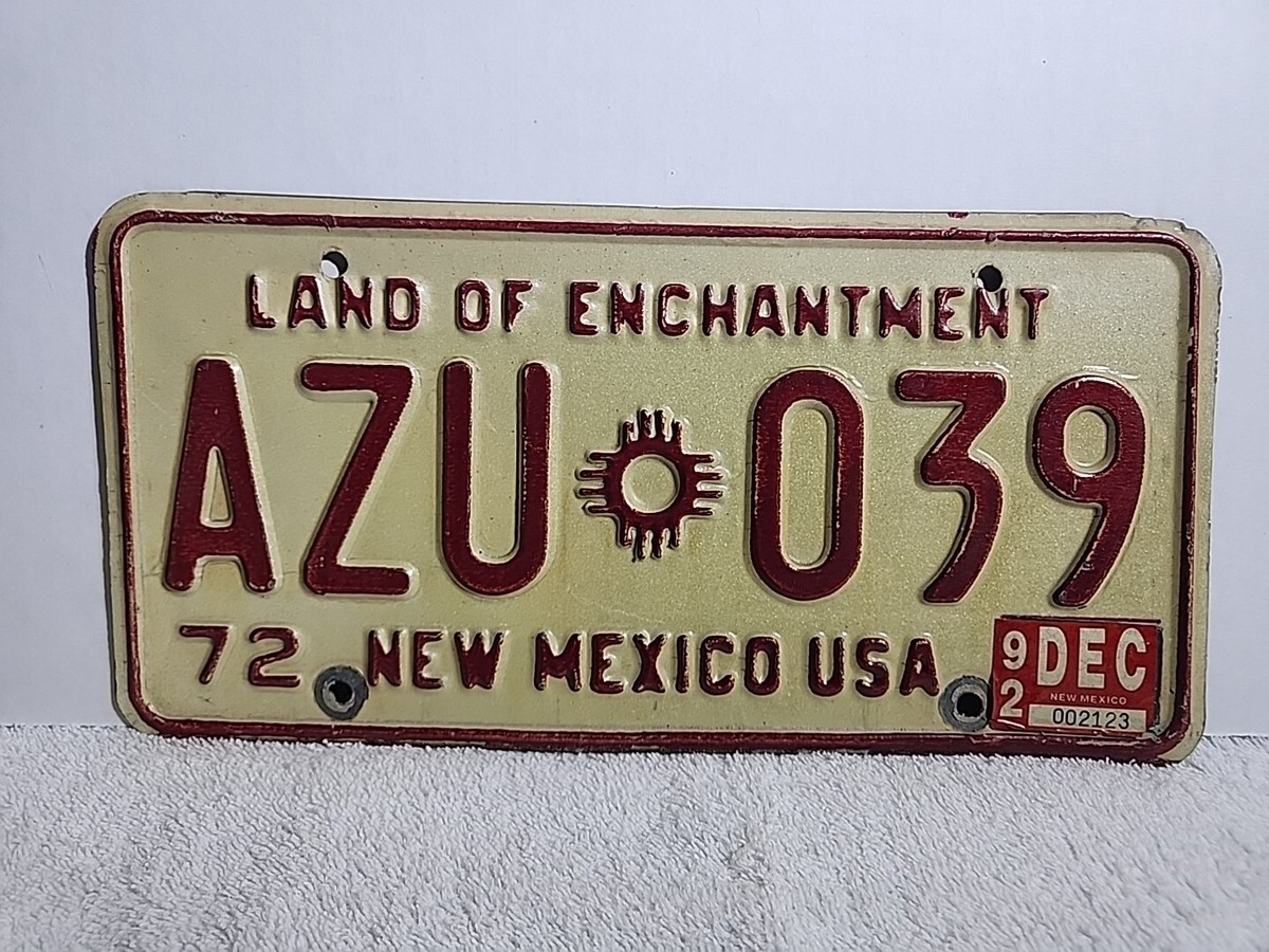 Vintage 1970's New Mexico License Plate | eBay