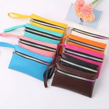Women Small Leather Coin Purse Wallet Change Purses Money Bag Zipper Card Holder