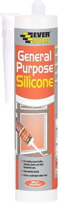 Everbuild GPSBK General Purpose Silicone Sealant, Black, 280 ml
