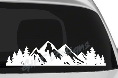 Mountains Range Scene #2 Vinyl Decal Sticker, Off-Road, 4x4, Suburu, Nature