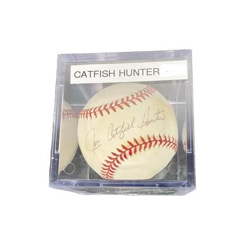 JAMES "CATFISH" HUNTER SIGNED AUTOGRAPHED MLB BASEBALL ROLLIE FINGERS COA eBay