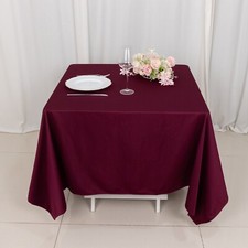70" x 70" BURGUNDY Scuba Polyester Square TABLECLOTH Wedding Table Linens Party