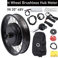20" 48V 1000 W E-Bike Electric Bicycle Motor Conversion Kit Fat Tire Front Wheel