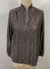Vintage Top 1970s Rainbow Metallic Small