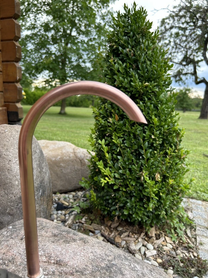 Brunnen-Einlauf  aus Kupfer 15mm, Wasserspeier,Wasserhahn,Zierbrunnen,Auslauf, - Bild 2 von 4