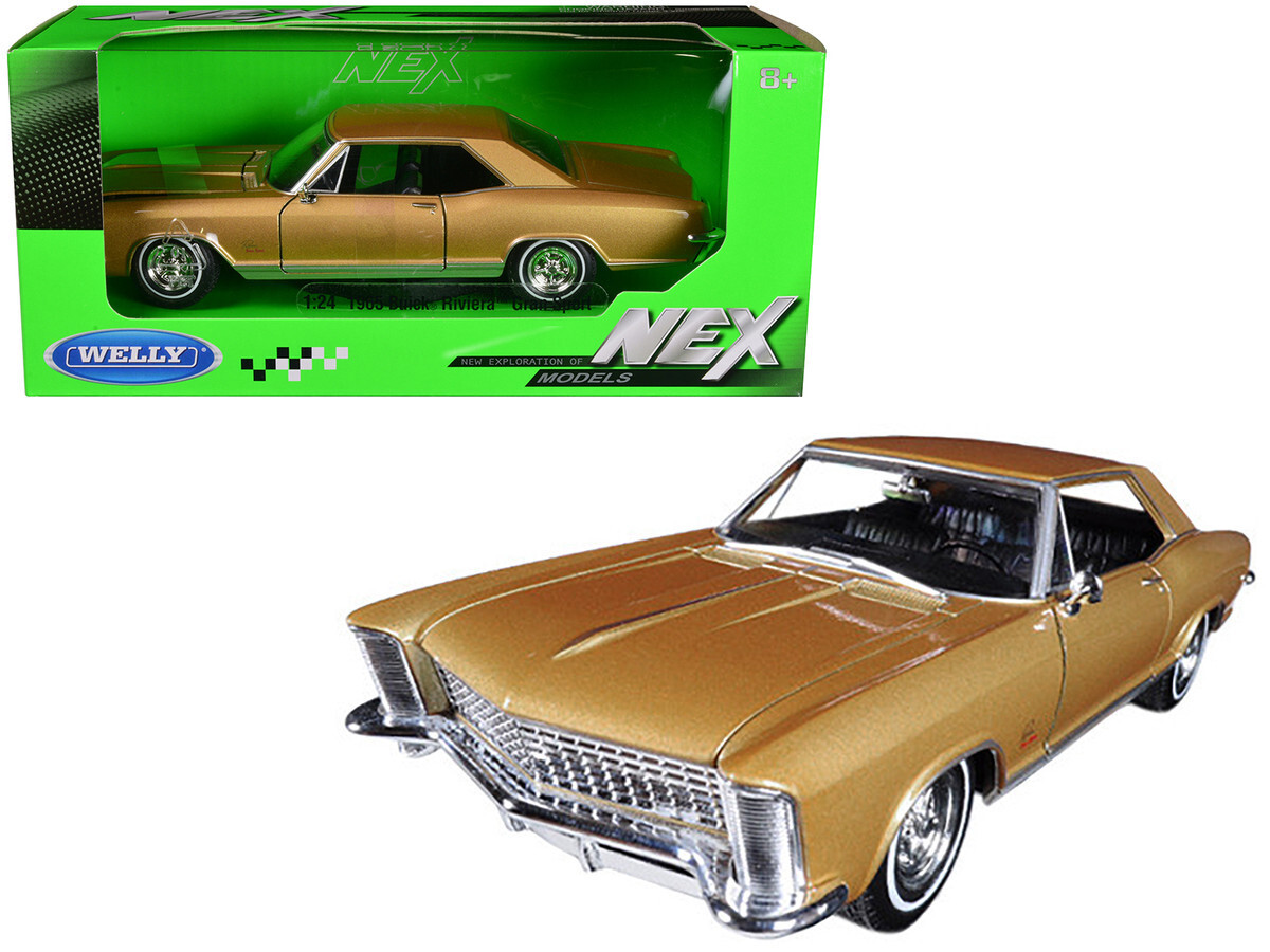 ミニカー Buick Riviera Welly 1965 Buick Riviera Gran Sport Gold 1/24 Diecast Model