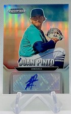 2022 Prizm Draft Picks Juan Pinto Silver Prizm Auto #AU-JU - Seattle Mariners