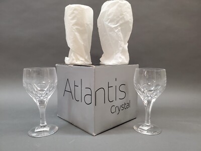 Atlantis Crystal Evora Water/Wine Set of 4 Glasses 6 5/8''H