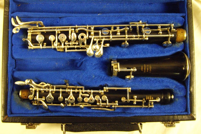 JOHN DENMAN (CABART STENCIL?) PROFESSIONAL FULL CONSERVATORY WOOD OBOE NICE