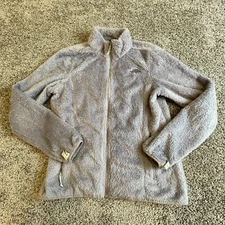 North Face Jacket Women Medium Purple Fuzzy Full Zip Fleece Coat Ladies B26