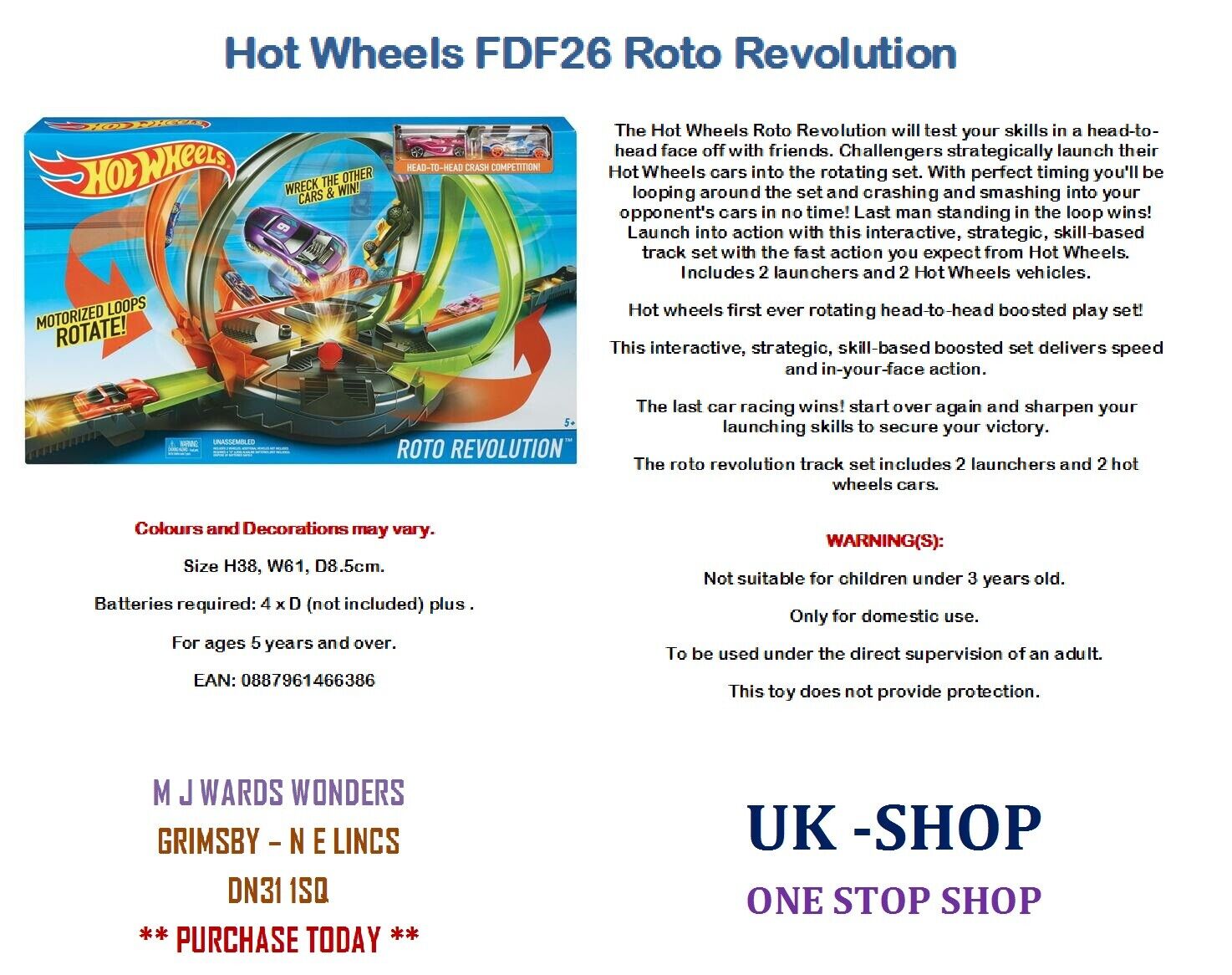 Hot Wheels Roto Revolution Track Set 