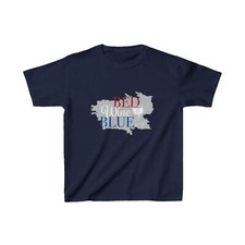 Kids Heavy Cotton Tee - 'Red, Wine Blue' Patriotic Tee, Summer BBQs, 4th of