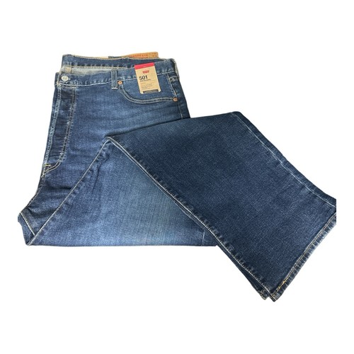 Neu Levis 501 Stretch Flex gerade lose Passform Herrenjeans 44X32 dunkelblau W44L32 - Bild 5 von 5