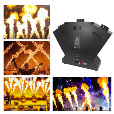 2PCS 3 Heads DMX Flame Machine Spray Colourful Stage Flame Machine for DJ Party