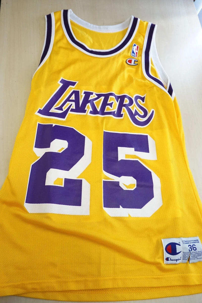 NBA Jersey Los Angeles Lakers EDDIE JONES Champion Sz 36 Vtg #25 | eBay