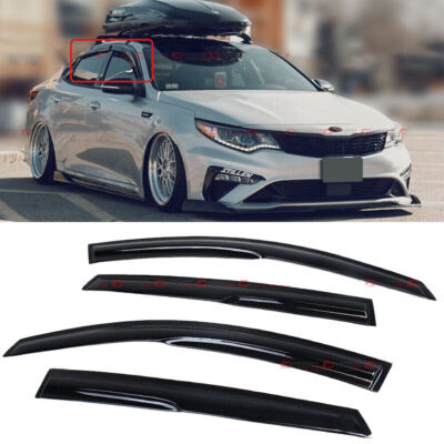 For 2016-2019 Kia Optima K5 Wavy Mugen Style Window Visors Rain Guards Deflector