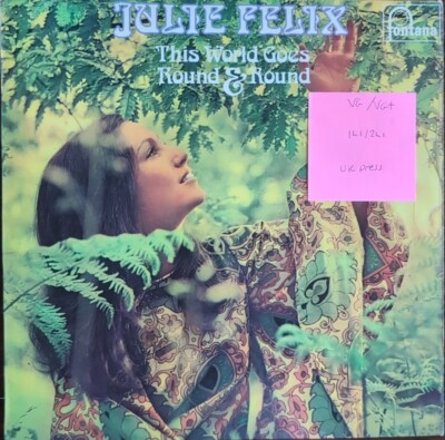 Julie Felix This World Goes Round & Round Vinyl Record VG/VG+ TY886480 1st Press