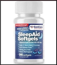 Maximum Strength Nighttime Sleep Aid Supplement for Adults by Gencare- Deep Slee