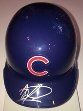 ALBERT ALMORA SIGNED CHICAGO CUBS MINI HELMET COA